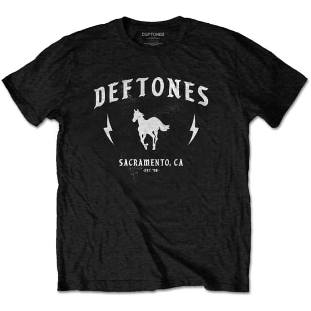 Deftones Mens Pony T-Shirt in Black Size: XL Black Male XL