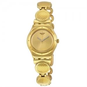 Swatch Ladies Givre Gold Plated Watch - YSG141G