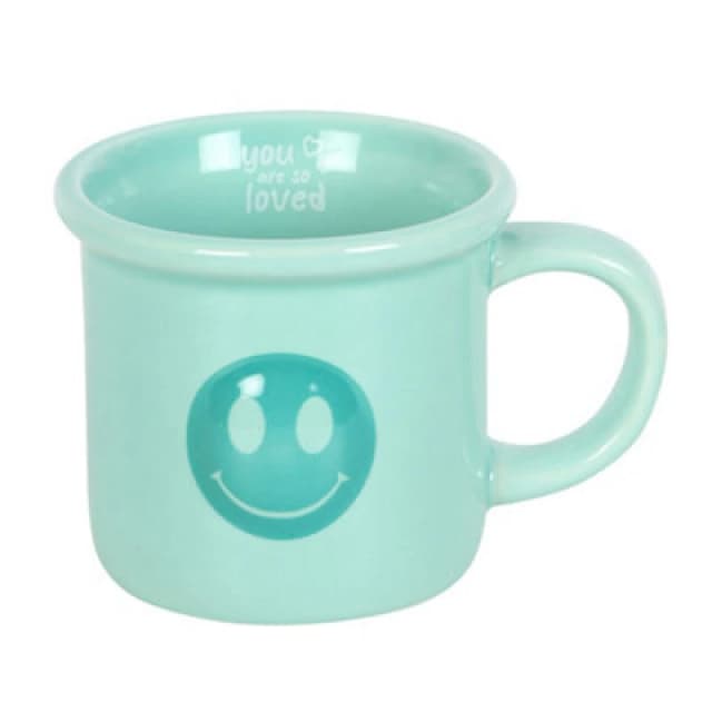 Something Different Something Different You Are So Loved Happy Face Mug in Blue Blue One Size Unisex 5063574673006