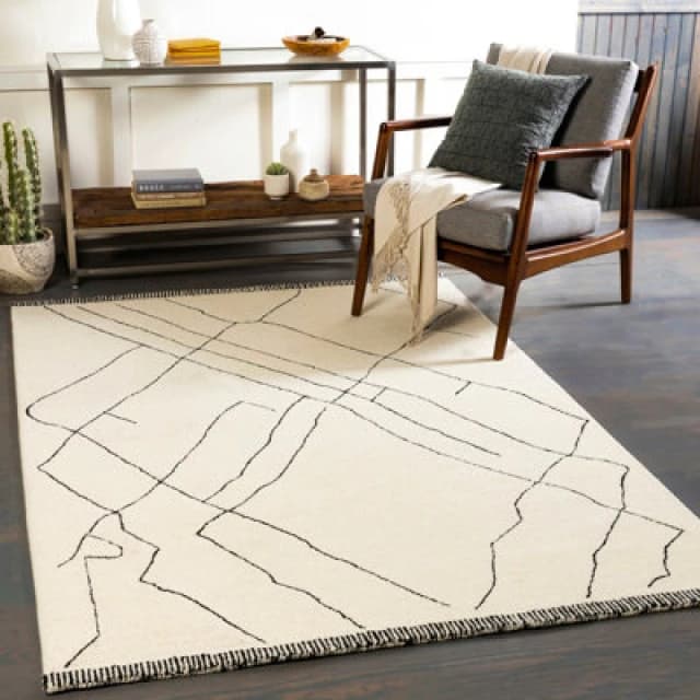 Livabliss Hand-Tufted Global Wool Cream Priya Area Rug 152 X229cm - Easy Care, Non Shedding, Ideal For Living Room & Bedroom
