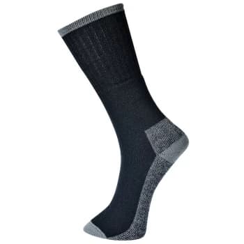 Portwest - SK33BKR44-48 - sz 44-48 Work Sock-3 Pack - Black