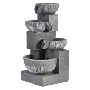 Serenity Cascading 4-Tier Bowl Water Feature