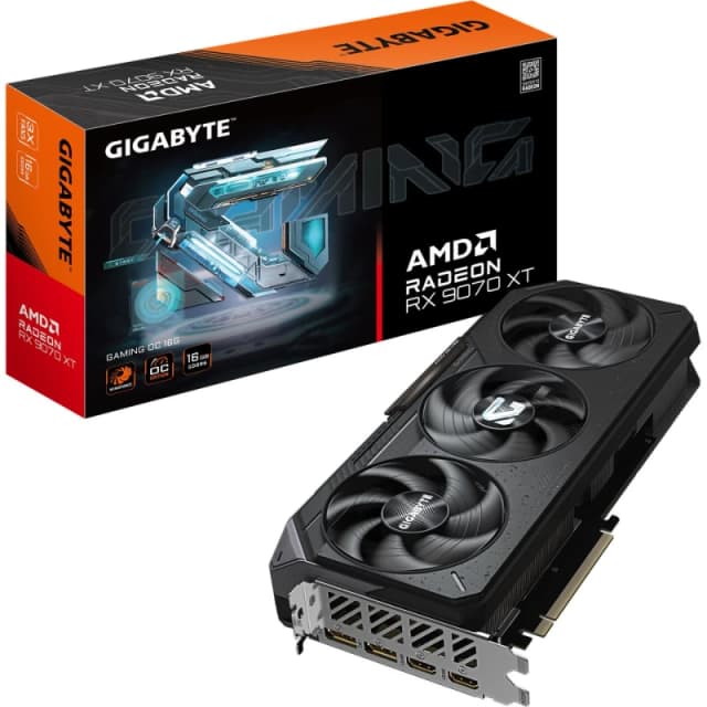 Gigabyte Radeon RX 9070 XT GAMING OC 16G GDDR6 16GB Graphics Card - GV-R9070XTGAMING OC-16GD