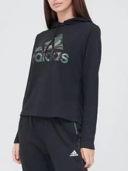 adidas Camo Pullover Hoodie - Black Size M Women