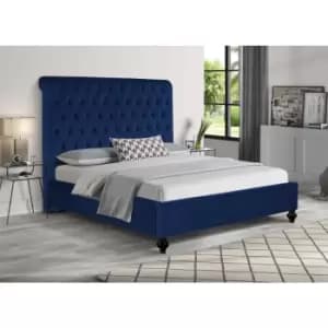 Fiona Bed Single Plush Velvet Blue