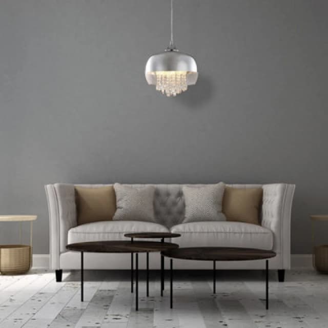 Milagro Pendant Lamp Luna 1xE14 LED Chrome