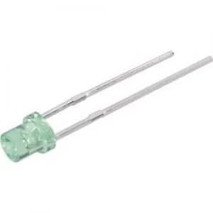 LED wired Green Cylindrical 3mm 10 mcd