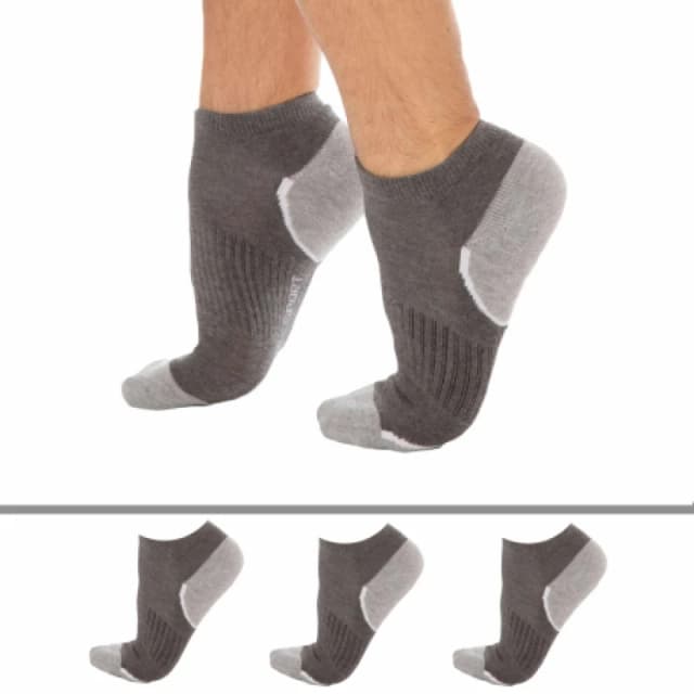 DIM 3 Pack Sport Socks - Grey 39/42