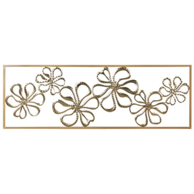 Beliani Wall Decor Flower Cerium Metal 31cm Gold