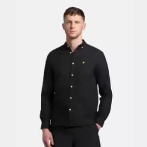 Mens Oxford Shirt - Jet Black - L