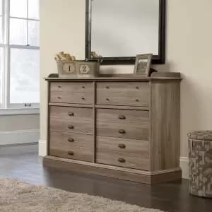 Teknik Office Barrister Home Dresser Salt Oak Finish with Six Drawers