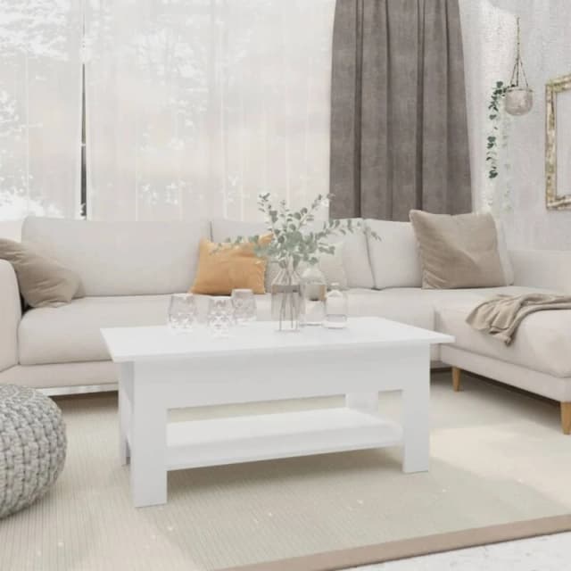 VIDAXL Coffee Table White 102x55x42cm Engineered Wood Vidaxl 8720286836040