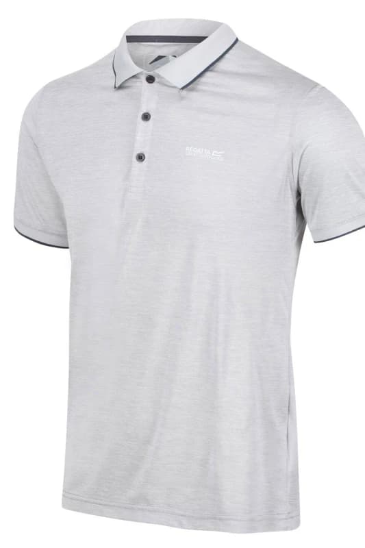 Regatta Mens Remex II Short Sleeve Quick Drying Polo Shirt 4XL- Chest 52-54' (132-137cm) SILVER GREY RMT186-033-4XL