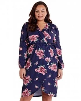 Mela London Curve Wrap Effect Dress