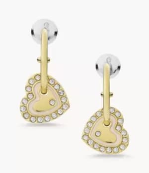 Fossil Women Gold-Tone Stainless Steel Drop Earrings