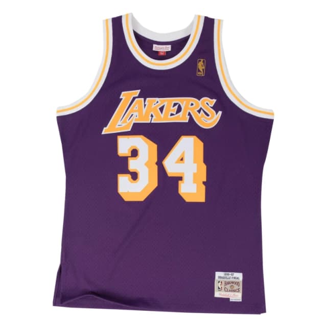 Mitchell And Ness Nba Los Angeles Lakers 1996-1997 Shaquille O'neal Swingman Jersey Purple S