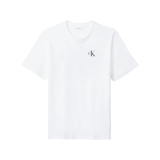 Calvin Klein Jeans Mens Mono Back Print T-Shirt Bright White male S