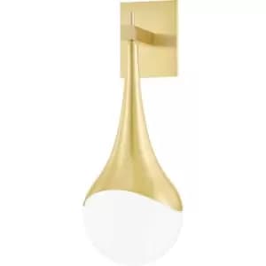 Hudson Valley Ariana 1 Light Wall Sconce Aged Brass