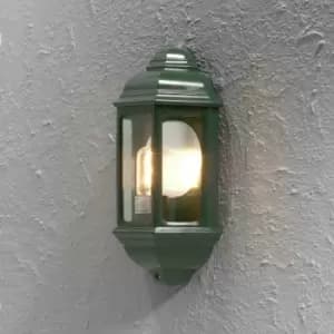 Netlighting Cagliari Outdoor Simple Lantern Flush Wall Light - Green, IP43