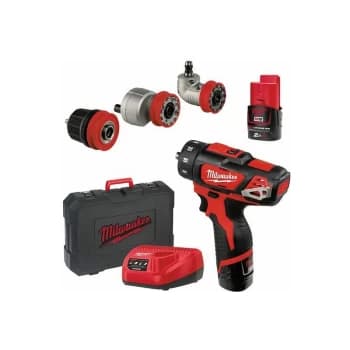 M12 BDDXKIT-202C 4-in-1 Cordless Drill Driver 2 x 2.0Ah Batteries - Milwaukee