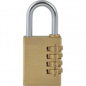 Faithfull Brass Combination Padlock 38mm Standard