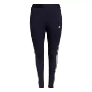 adidas Essentials 3-Stripes Leggings (Plus Size) Womens - Blue