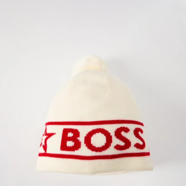 Boss Mens Beanie Hat White male Mens