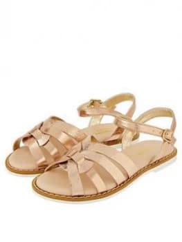 Monsoon Girls Giya Plaited Sandal - Rose Gold