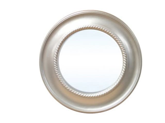 Premier Housewares Valis Champagne Rounded Wall Mirror Cream