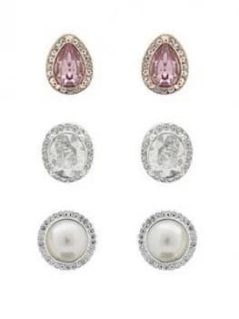 Mood Silver Plated Tonal Mix Earrings