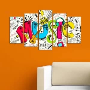 5MF-9 Multicolor Decorative MDF Painting (5 Pieces)