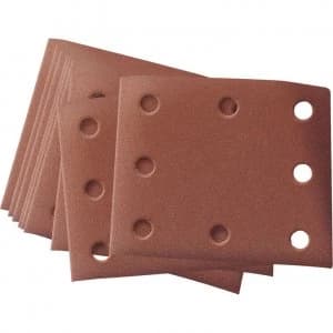 Draper Punched Hook and Loop Sanding Sheets 104mm x 112mm Assorted Pack of 10