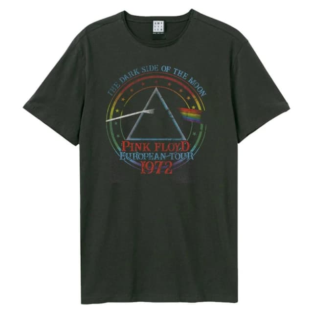 Amplified Amplified Men 1972 Tour Pink Floyd T-Shirt in Charcoal Size: Small Charcoal S Male 5063470091515