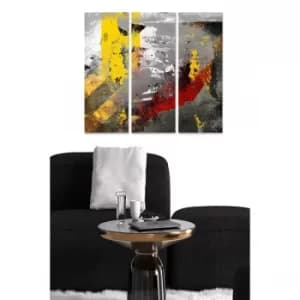 MDF88983220 Multicolor Decorative MDF Painting (3 Pieces)