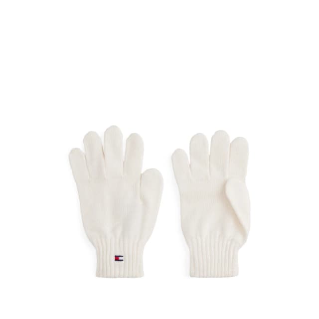 Tommy Hilfiger Kids Small Flag Knitted Gloves White YBH unisex L-XL