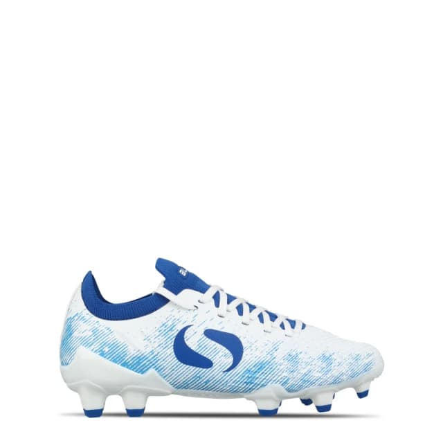 Sondico Blaze Childrens FG Football Boots White/Blue male C10 (28)