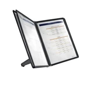 Durable SHERPA SOHO Desk System with 5 A4 Display Panels Black for 10 A4 Sheets of Paper