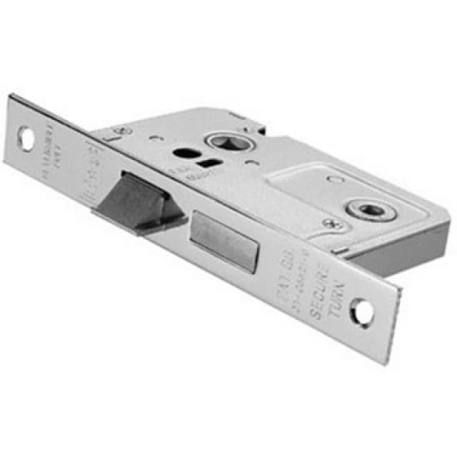 Loops Locking Bathroom Door Sashlock Latch Square Forend 76mm Nickel Plated Metallics unisex