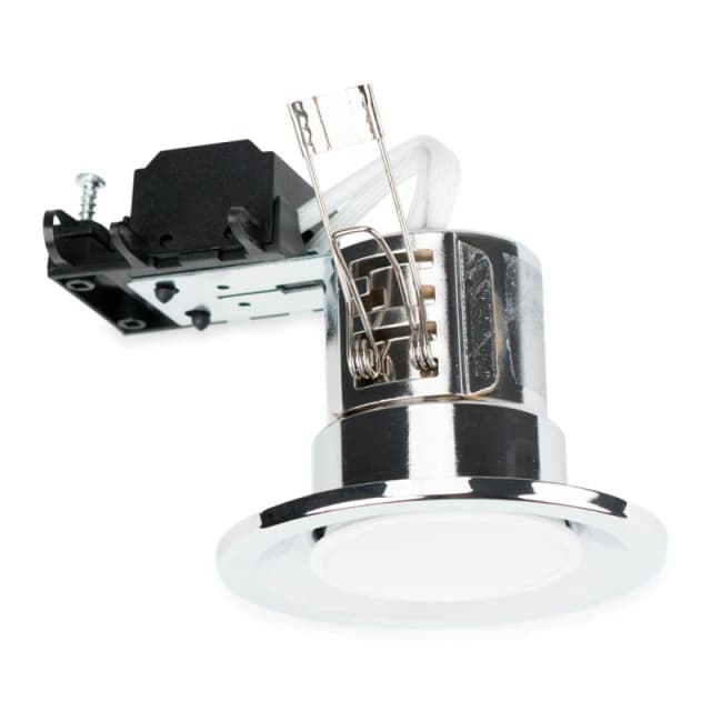 ValueLights ValueLights Downlight Fire Rated Ceiling Light Fitting 30 Pack With Cool White Bulbs in Metallic Silver Metallic Silver One Size Unisex 50