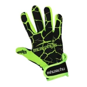 Murphys Unisex Adult Crackle Effect Gaelic Gloves (XL) (Black/Lime Green)