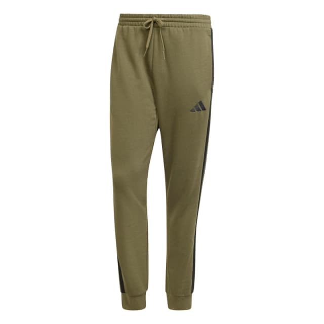 adidas Essentials Fleece Tapered Cuff 3-Stripes Joggers Olive Strata male S