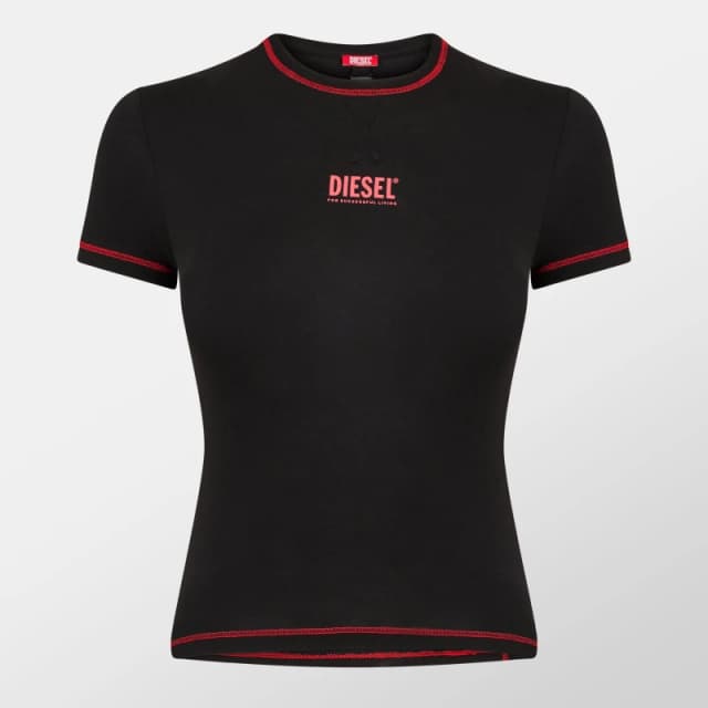 Diesel DJ Uftee-Maddie Crop T-Shirt Womens Black female 12