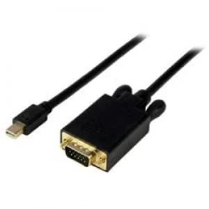 StarTech.com 15ft Mini DisplayPort to VGA Adapter Converter Cable mDP to VGA 1920x1200 - Black
