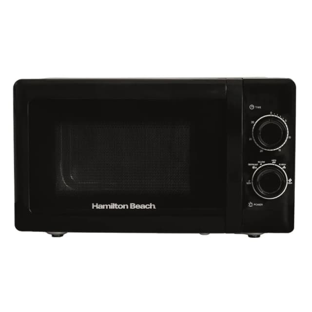 Hamilton Beach 20L Manual Black Microwave With Stainless Steel Cavity Black Unisex