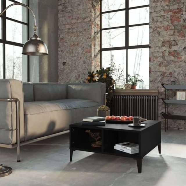 VIDAXL Coffee Table Black 60x60x30cm Engineered Wood Vidaxl 8720286357965