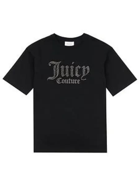 JUICY COUTURE Rhinestone Logo T-Shirt - Size 9 - 10 Years