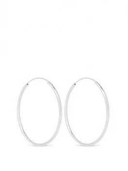 Simply Silver Sterling Silver Large Hoop Earrings