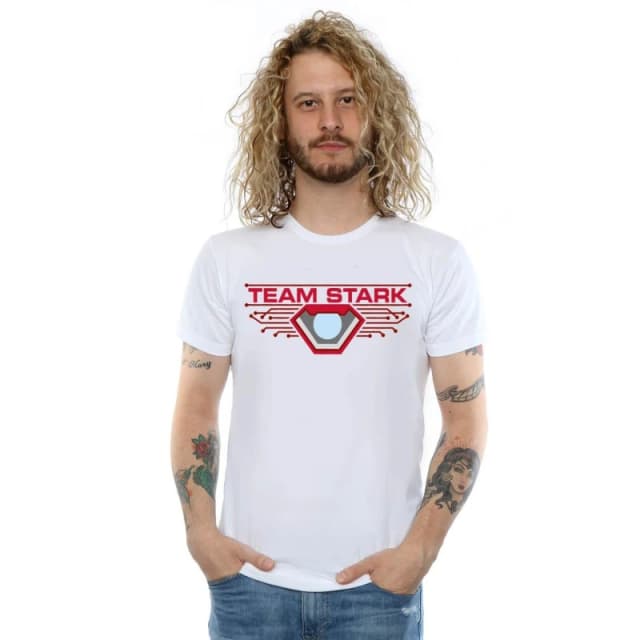 Marvel Marvel Men Captain America Civil War Team Stark T-Shirt in White Size: Small White S Male 5057068030529