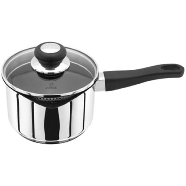 Judge Vista Draining Saucepan With Shatterproof Vented Glass Lid 16Cm / 1.5L - Silver