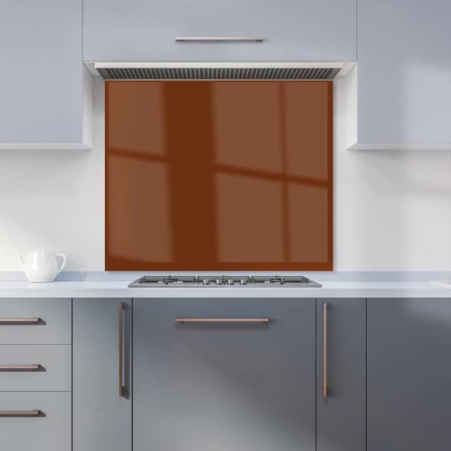 Warren Reed - Designer Chocolate Brown Kitchen Splashback Size: 600mm x 750mm Brown Unisex 600mm x 750mm